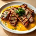 Gegrilde kalfsfilet met mangosaus