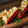 Gegrilde kreeft met boter van pistache en (zie opm