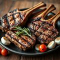 Gegrilde lamskoteletjes met rozemarijn
