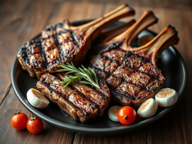 Gegrilde lamskoteletjes met rozemarijn