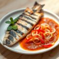 Gegrilde leng met muntsaus