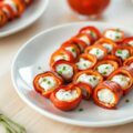 Gegrilde paprika-rolletjes met st moret