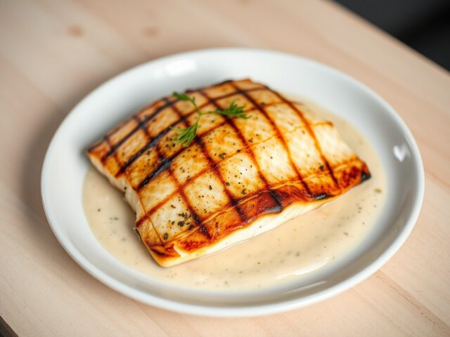 Gegrilde tilapia met zoethoutsaus