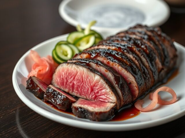 Gegrilde tonijn in Teriyaki marinade