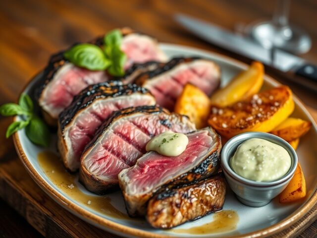 Gegrilde tonijn met wasabimayo