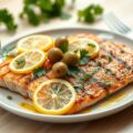 Gegrilde zalm met ingelegde citroen