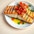 Gegrilde zalm met tomatenvinaigrette