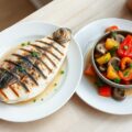 Gegrilde zeewolf met zuiders groentestoofpotje