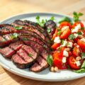 Gegrillde Bavette met Tomatensalade
