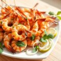 Gegrillde (in Mojito Gemarineerde) Garnalen