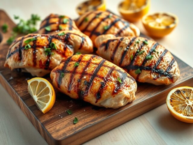 Gegrillde Kip met Knoflook, Dragon en Citroen