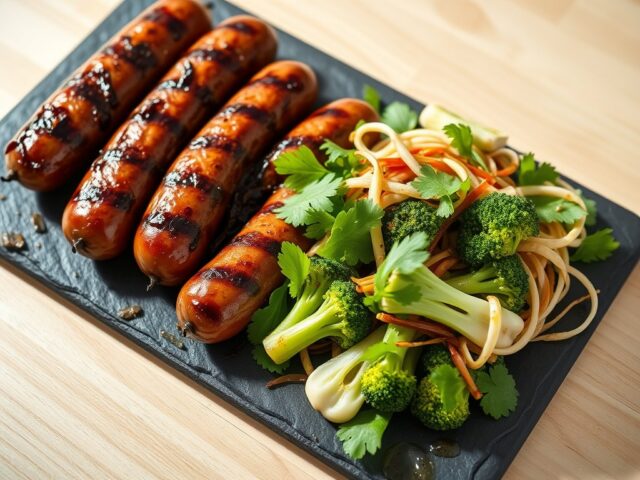 Gegrillde Worstjes met Aziatische Salade