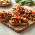 Gegrilleerde vegetarishce bruschetta