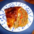 Gehakt Pie met paprika, tomaat en bleekselderij
