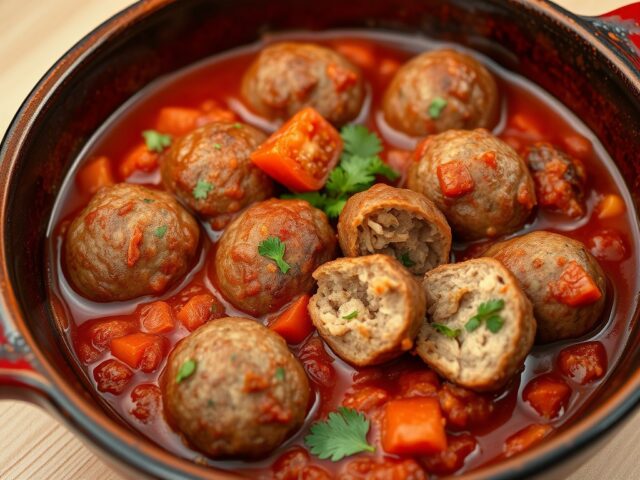Gehaktballetjes in tomatensaus