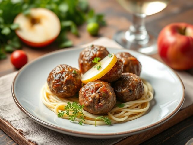 Gehaktballetjes met appel
