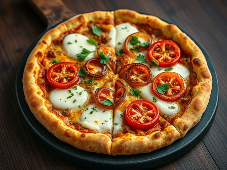 Gehaktbodem pizza