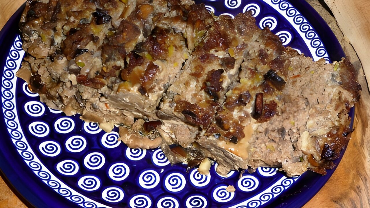 Gehaktbrood (Meatloaf) met paddenstoelen