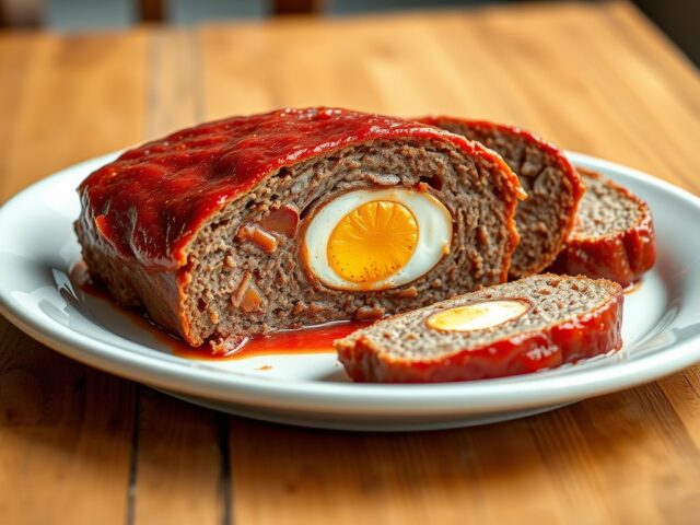Gehaktbrood met tomatensaus