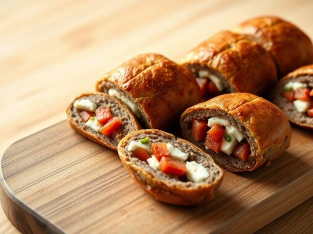 Gehaktbroodjes met geitenkaas