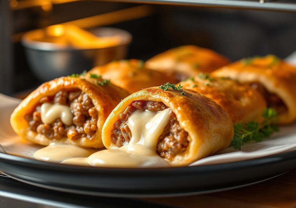 Gehaktrolletjes uit de oven, AI-gegenereerde illustratie