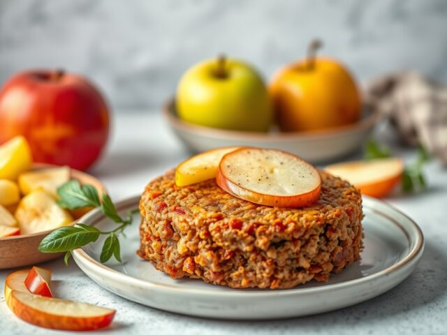 Gehakttaart met tandoori en appel