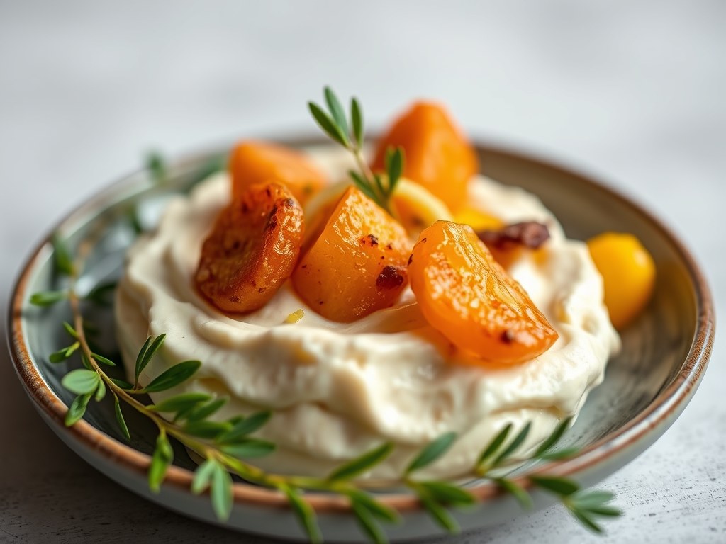 Geitenkaas Mousse, AI-gegenereerde illustratie