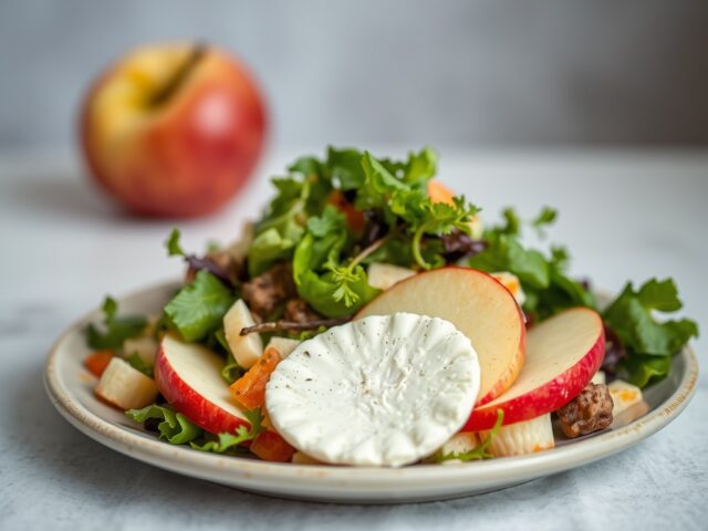 Geitenkaas salade à la pino — AI-gegenereerde illustratie