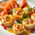 Geitenkaaspakketjes met zalmroosjes