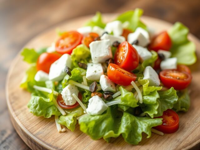 Geitenkaassalade — AI-gegenereerde illustratie
