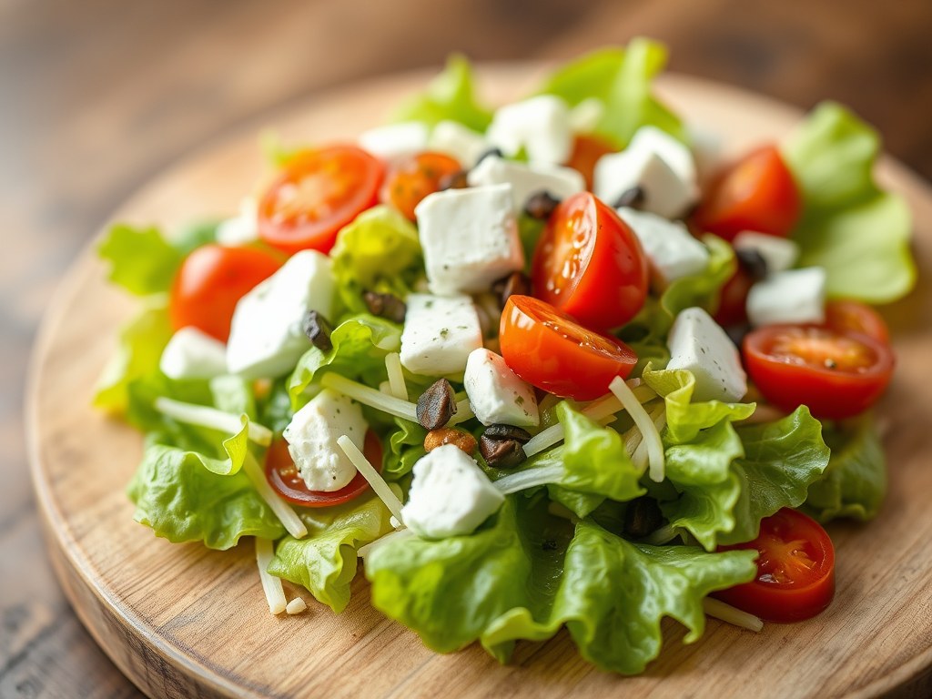 Geitenkaassalade, AI-gegenereerde illustratie