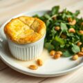 Geitenkaassoufflé en salade