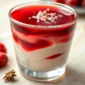 Gelei en fruit met honingmousse