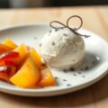 Gemarineerd fruit met champagne-ijs en chocoladepa