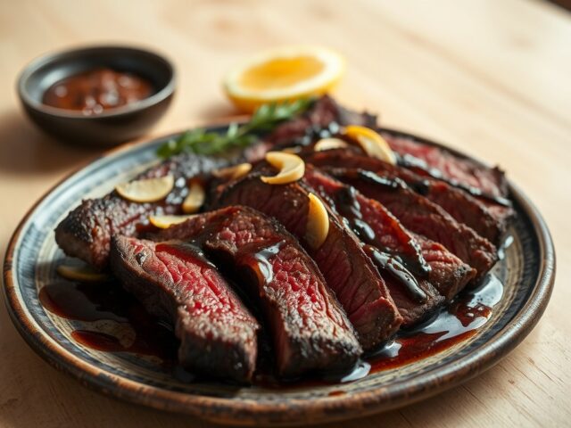 Gemarineerd Rundvlees met eigen Marinade Saus
