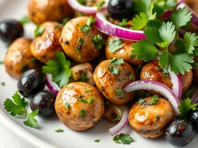 Gemarineerde Griekse Champignons