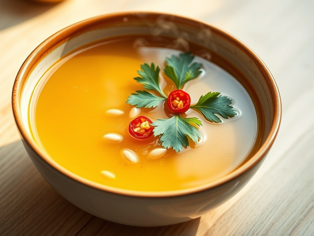 Gemberbouillon, AI-gegenereerde illustratie
