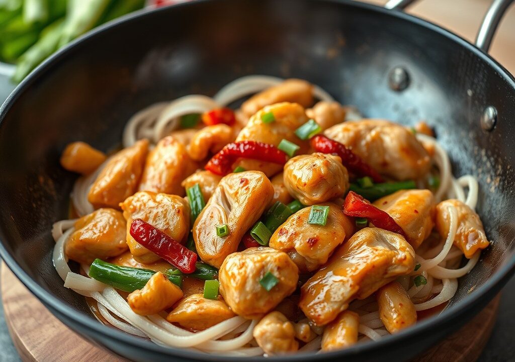 Gemberkip (Kai Phad Khing) — AI-gegenereerde illustratie