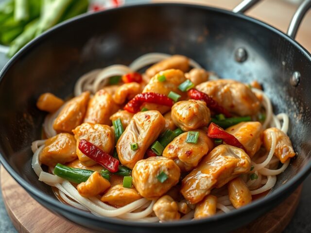 Gemberkip (Kai Phad Khing) — AI-gegenereerde illustratie