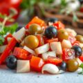 Gemengde salade met olijven