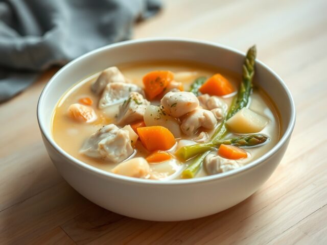Gentse waterzooi met asperges