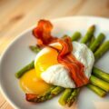 Gepocheerd ei met groene asperges