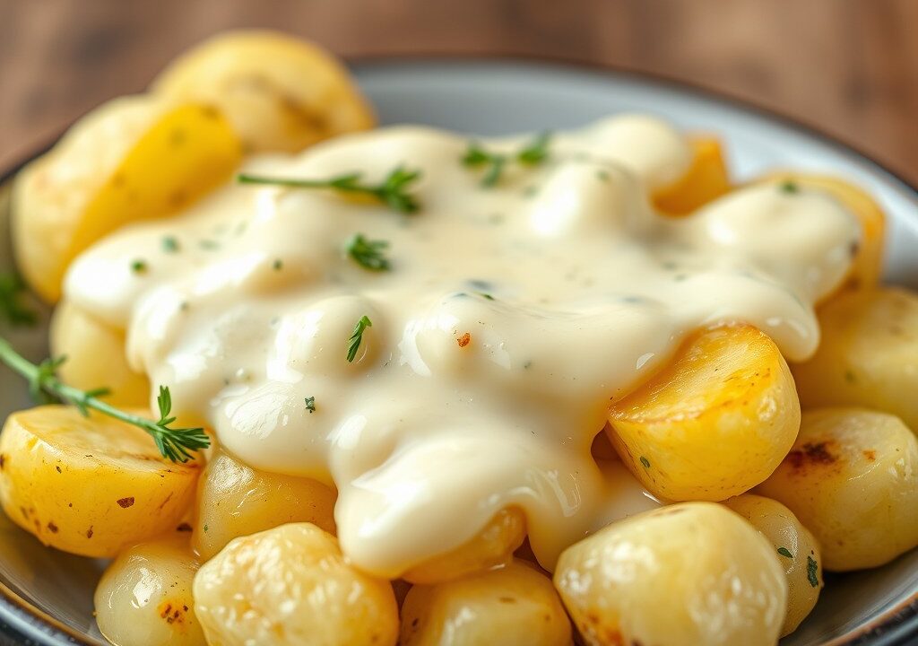 Gepofte aardappelen, AI-gegenereerde illustratie