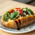 Gepofte pesto aardappel