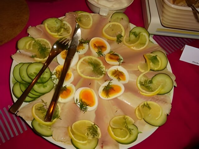 Gerookte forelfilet met mierikswortelroom