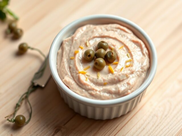 Gerookte forelpaté met sherry en kappertjes