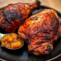 Gerookte kippendijen met pompoenchutney