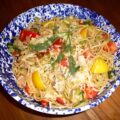 Gerookte makreel met spaghetti