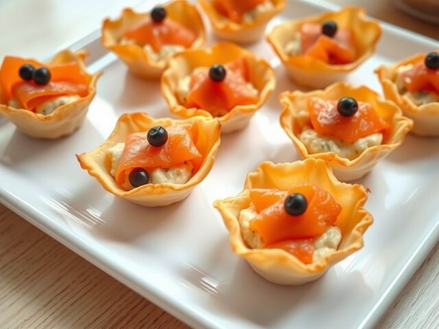 Gerookte zalmpasteitjes