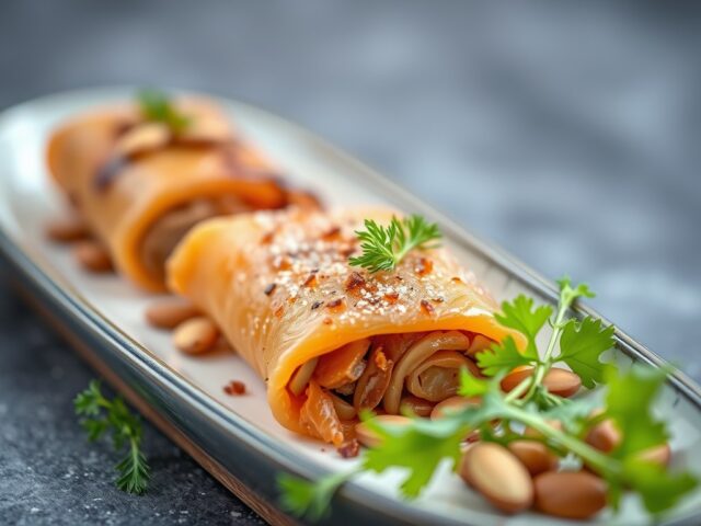 Gerookte zalmrolletjes